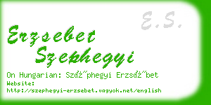 erzsebet szephegyi business card